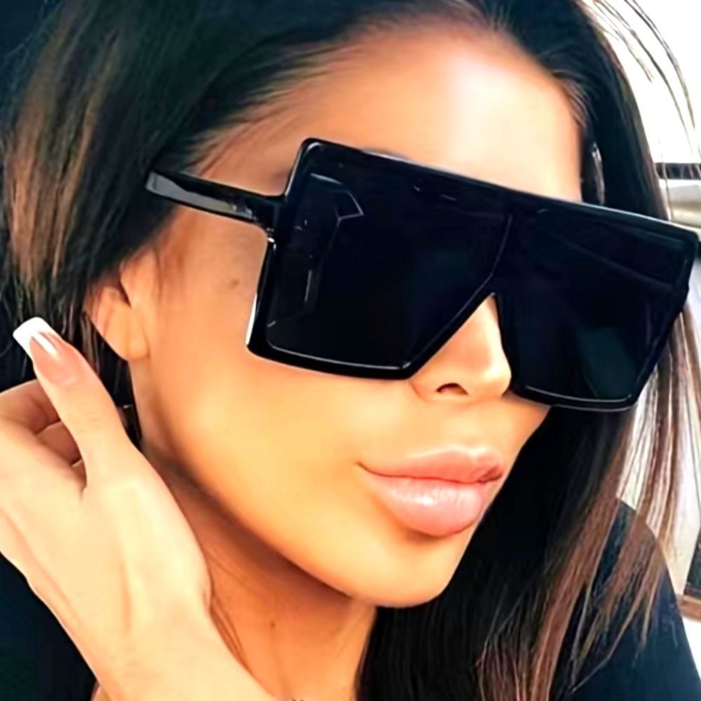 Black Square Oversized Sunglasses